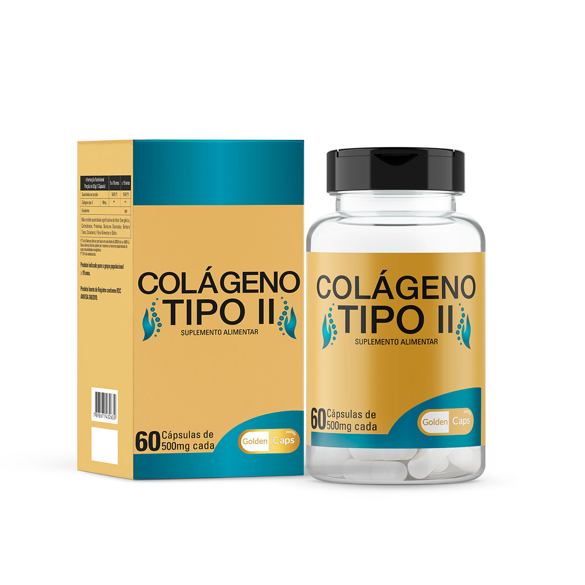 COLÁGENO TIPO II - 60 CÁPSULAS - 500 MG