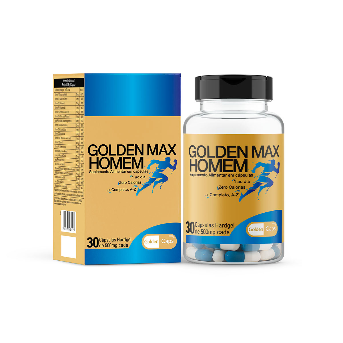 GOLDEN MAX HOMEM - 30 CÁPSULAS - 500 MG